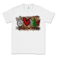 White Peace Love Christmas Classic Tee - Bettercallsaul