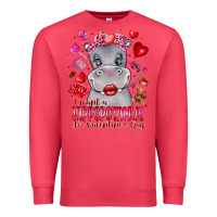 Cardinal i want hippopotamus for valentines day Premium Sweatshirt - CowhideDigitalArt