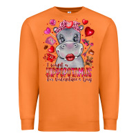 Carrot i want hippopotamus for valentines day Premium Sweatshirt - CowhideDigitalArt