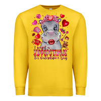 Lemon i want hippopotamus for valentines day Premium Sweatshirt - CowhideDigitalArt