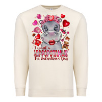 Sandshell i want hippopotamus for valentines day Premium Sweatshirt - CowhideDigitalArt