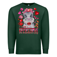Sports Green i want hippopotamus for valentines day Premium Sweatshirt - CowhideDigitalArt