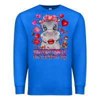 True Royal i want hippopotamus for valentines day Premium Sweatshirt - CowhideDigitalArt