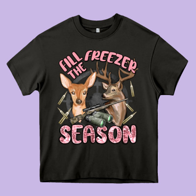 Fill The Freezer Season Heavy Core Tee Designed By Maliassmallbusiness