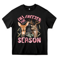 Black fill the freezer season Heavy Core Tee - MaliasSmallBusiness