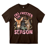 Chocolate Brown fill the freezer season Heavy Core Tee - MaliasSmallBusiness