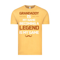 Vintage Mustard Grandaddy Is My Name Becoming A Legend Is My Game Vintage Tee - Bettercallsaul