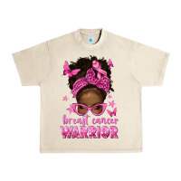 Sandshell afro messy bun breast cancer warrior Urban Heavy Tee - texasbilliewilder