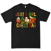 Black just a girl who loves christmas Premium Tee - MaliasSmallBusiness