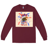 Burgundy made in the usa Long Sleeve Tee - TumblerDesignByShophia