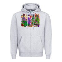 Heather Grey christmas louisiana mardi gras trees Zipper Hoodie - FaDigitalArtStudio