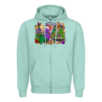 Seafoam christmas louisiana mardi gras trees Zipper Hoodie - FaDigitalArtStudio