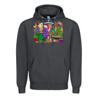 Smoke christmas louisiana mardi gras trees Zipper Hoodie - FaDigitalArtStudio