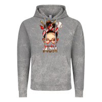 Cloud Rock Baseball Mom Messy Bun Vintage Hoodie - texasbilliewilder