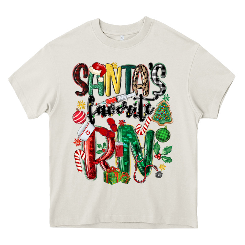 Santas Favorite Registered Nurse Heavy Core Tee by MaliasSmallBusiness | Teevron