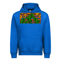 Cobalt sunflowers and cactus license plate Urban Hoodie - Artiststas