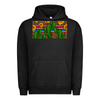 Pigment Black sunflowers and cactus license plate Urban Hoodie - Artiststas