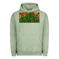 Pigment Oil Green sunflowers and cactus license plate Urban Hoodie - Artiststas