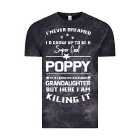 Super Cool Poppy Of A Freaking Awesome Granddaugh Vintage Tee | Teevron