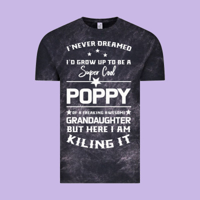 Super Cool Poppy Of A Freaking Awesome Granddaugh Vintage Tee Designed By Bettercallsaul
