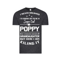 Vintage Black Super Cool Poppy Of A Freaking Awesome Granddaugh Vintage Tee - Bettercallsaul