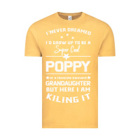 Vintage Mustard Super Cool Poppy Of A Freaking Awesome Granddaugh Vintage Tee - Bettercallsaul