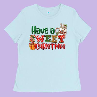 Have A Sweet Christmas Ladies Tee Designed By Nancycooperartshop