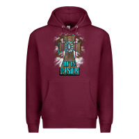 Burgundy cross1 Premium Hoodie - RanaPortraitStore