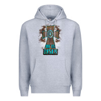 Heather Grey cross1 Premium Hoodie - RanaPortraitStore