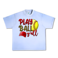 Grape Ice Play ball y'all Softball Urban Heavy Tee - NancyCooperArtShop