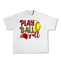 Lunar Rock Play ball y'all Softball Urban Heavy Tee - NancyCooperArtShop