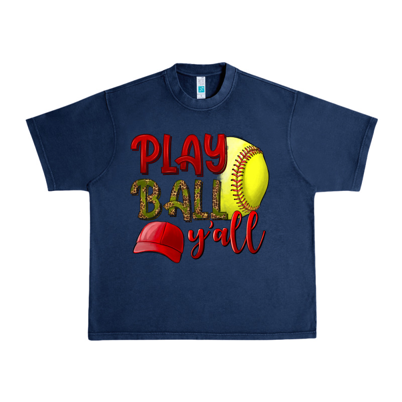 Play Ball Y'all Softball Urban Heavy Tee by NancyCooperArtShop | Teevron