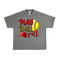 Tornado Play ball y'all Softball Urban Heavy Tee - NancyCooperArtShop