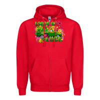 Red loads of luck Zipper Hoodie - FaDigitalArtStudio
