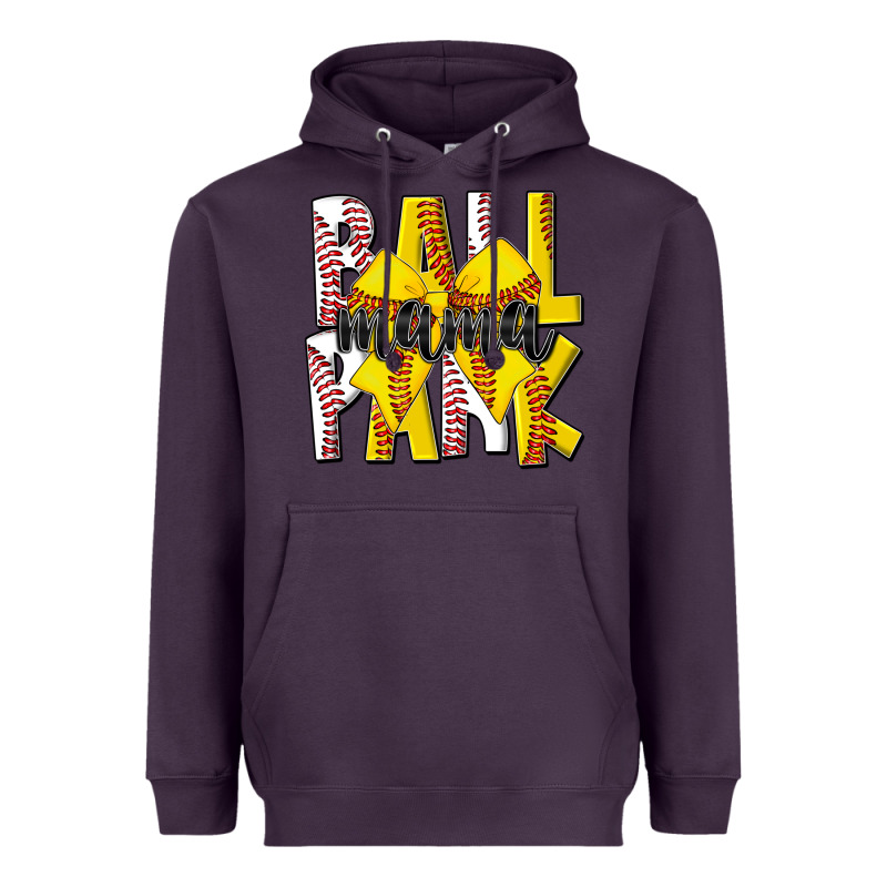 Ball Park Mama Heavyweight Hoodie by CowhideDigitalArt | Teevron