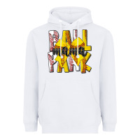 White ball park mama Heavyweight Hoodie - CowhideDigitalArt