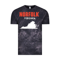 Cloud Black norfolk virginia usa state america travel virginian Vintage Tee - trangStudio
