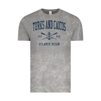 Turks And Caicos Vintage Navy Crossed Oars & Boat Anchor Vintage Tee | Teevron