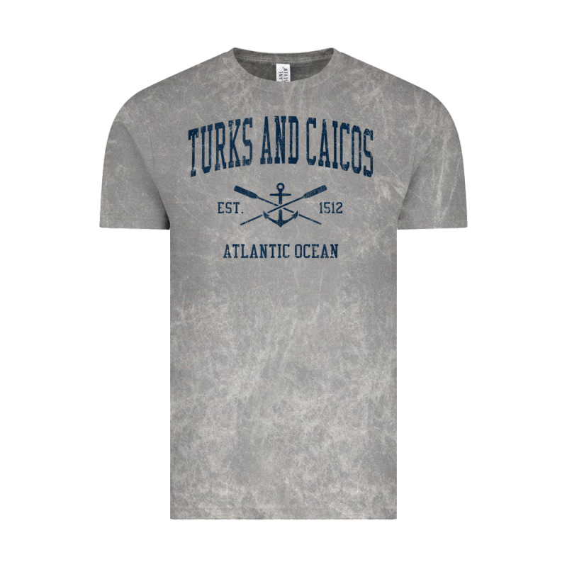 Turks And Caicos Vintage Navy Crossed Oars & Boat Anchor Vintage Tee by trangStudio | Teevron