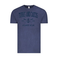 Vintage Denim Turks And Caicos Vintage Navy Crossed Oars & Boat Anchor Vintage Tee - trangStudio