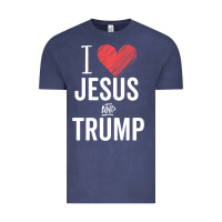 Vintage Denim I Love Jesus And Trump Republican Conservative Gift Vintage Tee - trangStudio