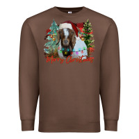 Chestnut merry Christmas goat Premium Sweatshirt - CowhideDigitalArt