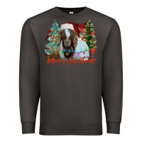 Smoke merry Christmas goat Premium Sweatshirt - CowhideDigitalArt