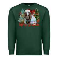 Sports Green merry Christmas goat Premium Sweatshirt - CowhideDigitalArt