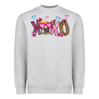 Heather Grey xoxo cow valentine's day Heavyweight Sweatshirt - OliviaCreatesArt