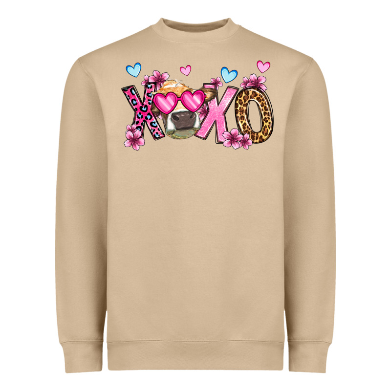 Xoxo Cow Valentine's Day Heavyweight Sweatshirt by OliviaCreatesArt | Teevron