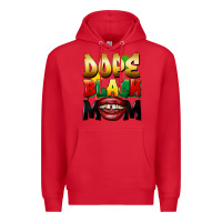 Red dope black mom Premium Hoodie - FaDigitalArtStudio