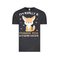 Vintage Black i'm really a fennec fox in a human costume funny gift t shirt Vintage Tee - trangStudio