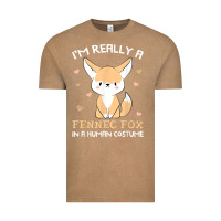 Vintage Coffee i'm really a fennec fox in a human costume funny gift t shirt Vintage Tee - trangStudio