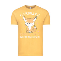 Vintage Mustard i'm really a fennec fox in a human costume funny gift t shirt Vintage Tee - trangStudio